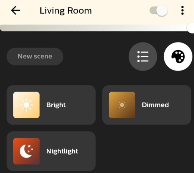 Philips Hue Scene Control Options